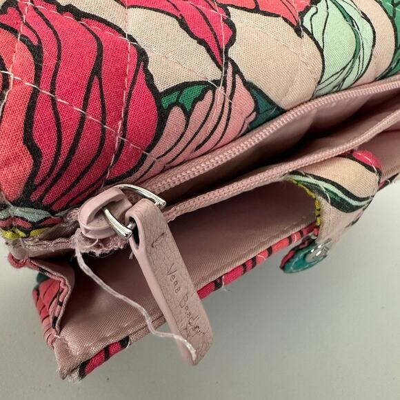 Vera Bradley Vintage Floral Smartphone Wristlet Wallet Broken Zipper & No Strap - Picture 8 of 11